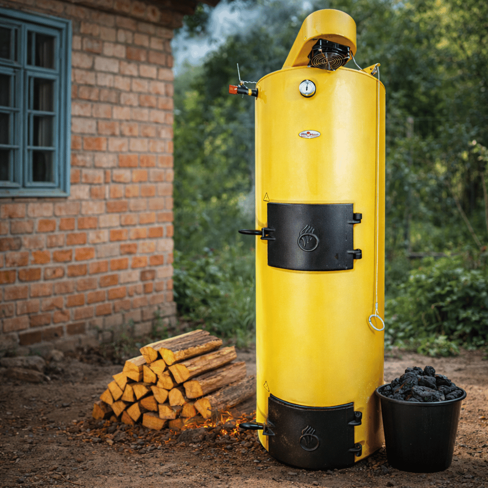 Centrală pe lemne și cărbuni de 30 Kw Stropuva Universal cu ardere tip lumanare