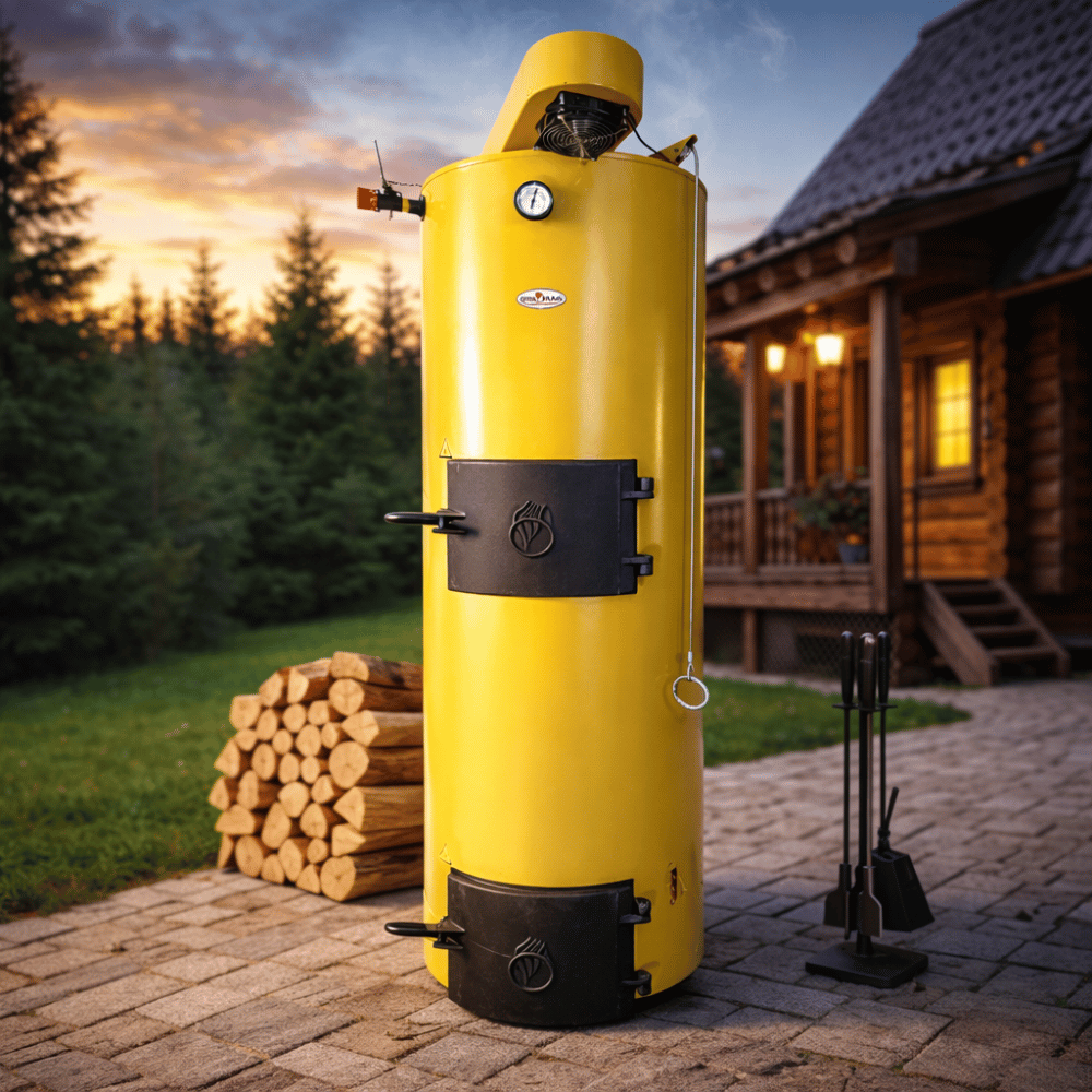 Centrală pe lemne 40 Kw Stropuva cu ardere tip lumanare