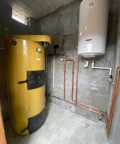 centrala pe lemne si carbune Stropuva montata